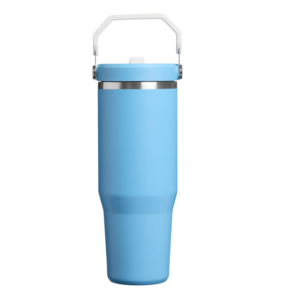 08308PT TERMO ICEFLOW FLIP STRAW 30oz HEAT WAVE COUNTRY TEAM LIGHT BLUE WHITE MARCA STANLEY
