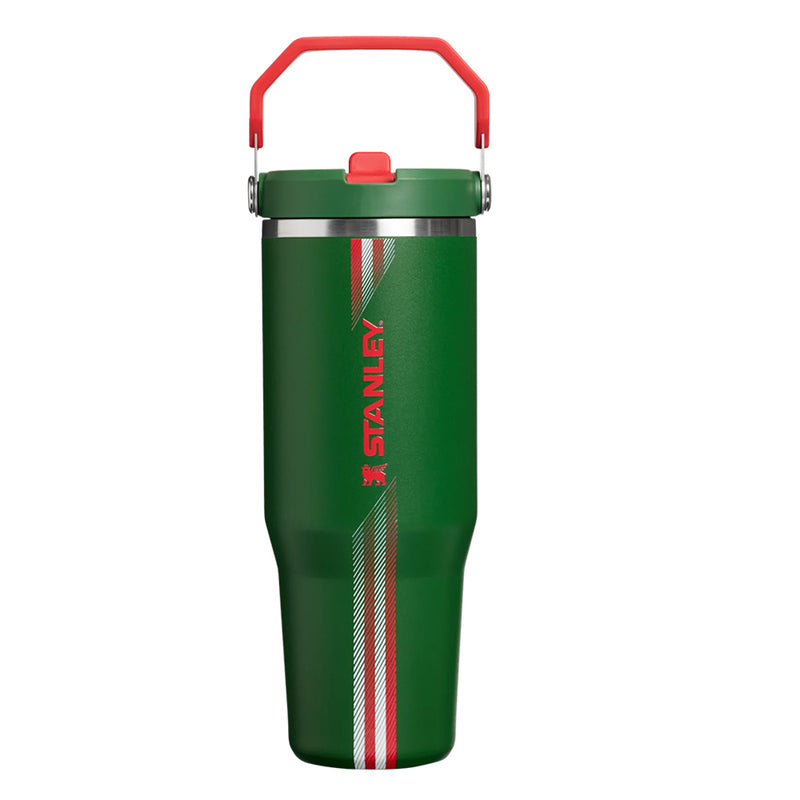 08310PT TERMO ICEFLOW FLIP STRAW 30oz HEAT WAVE COUNTRY TEAM DARK GREEN RED MARCA STANLEY