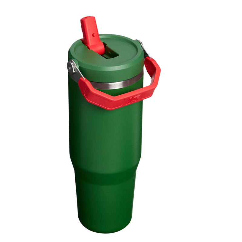 08310PT TERMO ICEFLOW FLIP STRAW 30oz HEAT WAVE COUNTRY TEAM DARK GREEN RED MARCA STANLEY