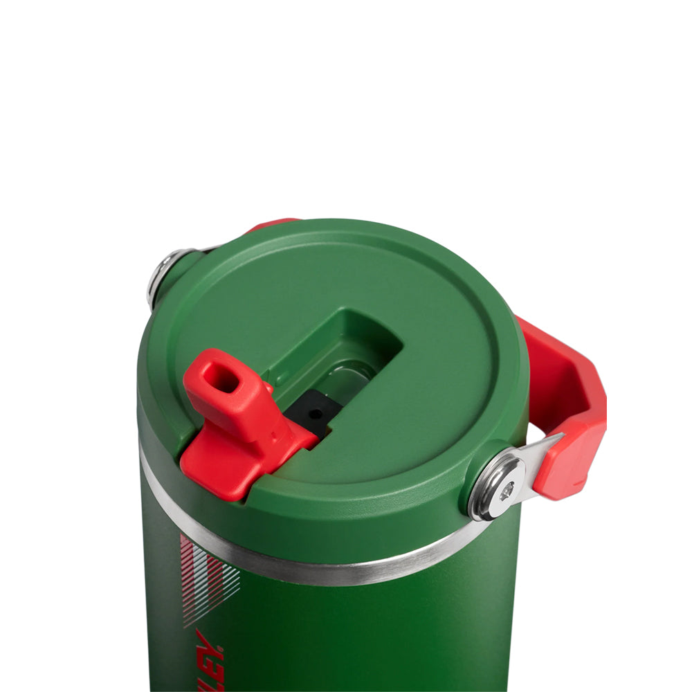 08310PT TERMO ICEFLOW FLIP STRAW 30oz HEAT WAVE COUNTRY TEAM DARK GREEN RED MARCA STANLEY