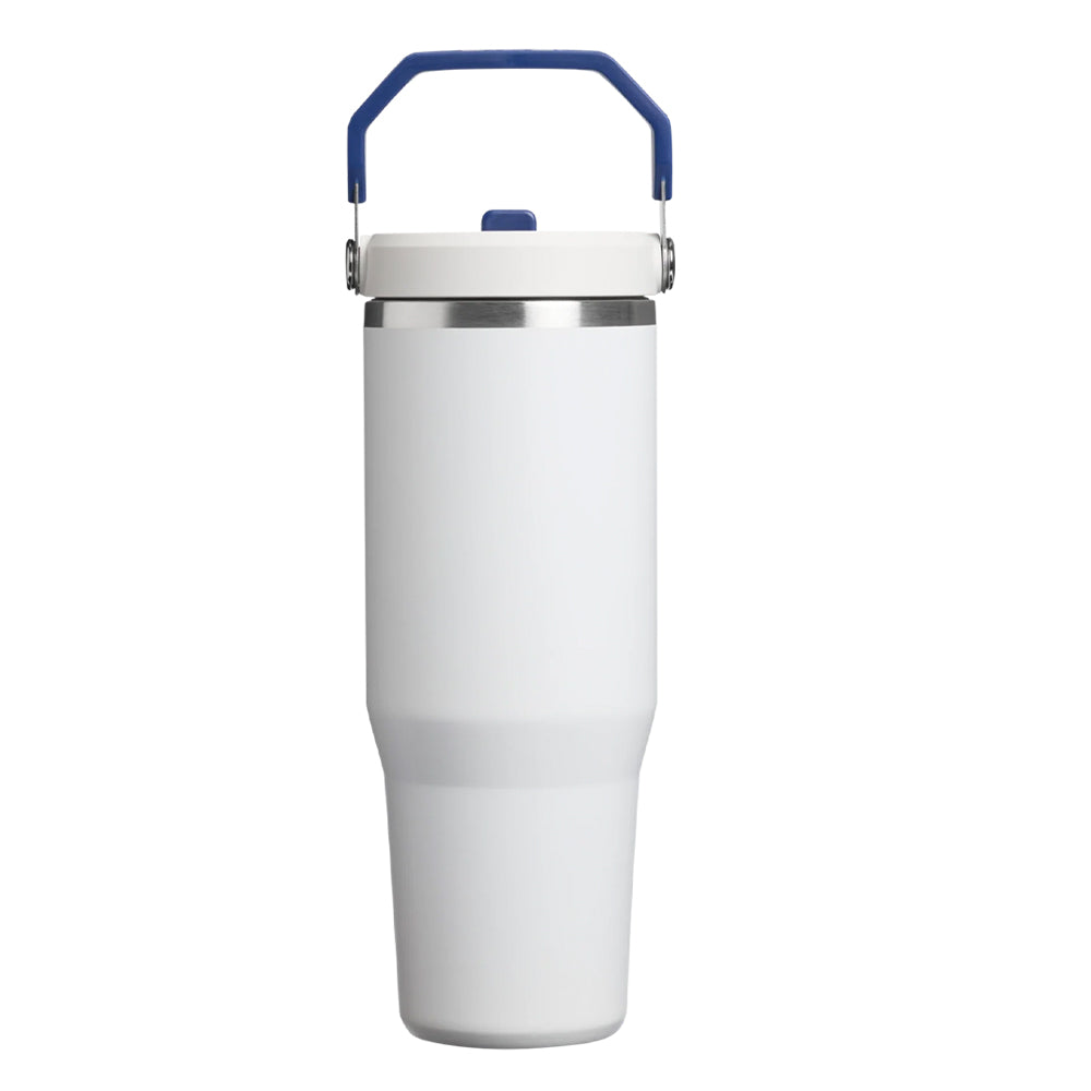 08311PT TERMO ICEFLOW FLIP STRAW 30oz HEAT WAVE COUNTRY TEAM WHITE DARK BLUE MARCA STANLEY