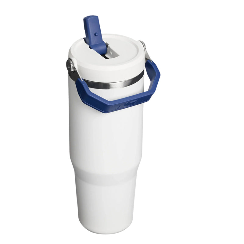 08311PT TERMO ICEFLOW FLIP STRAW 30oz HEAT WAVE COUNTRY TEAM WHITE DARK BLUE MARCA STANLEY