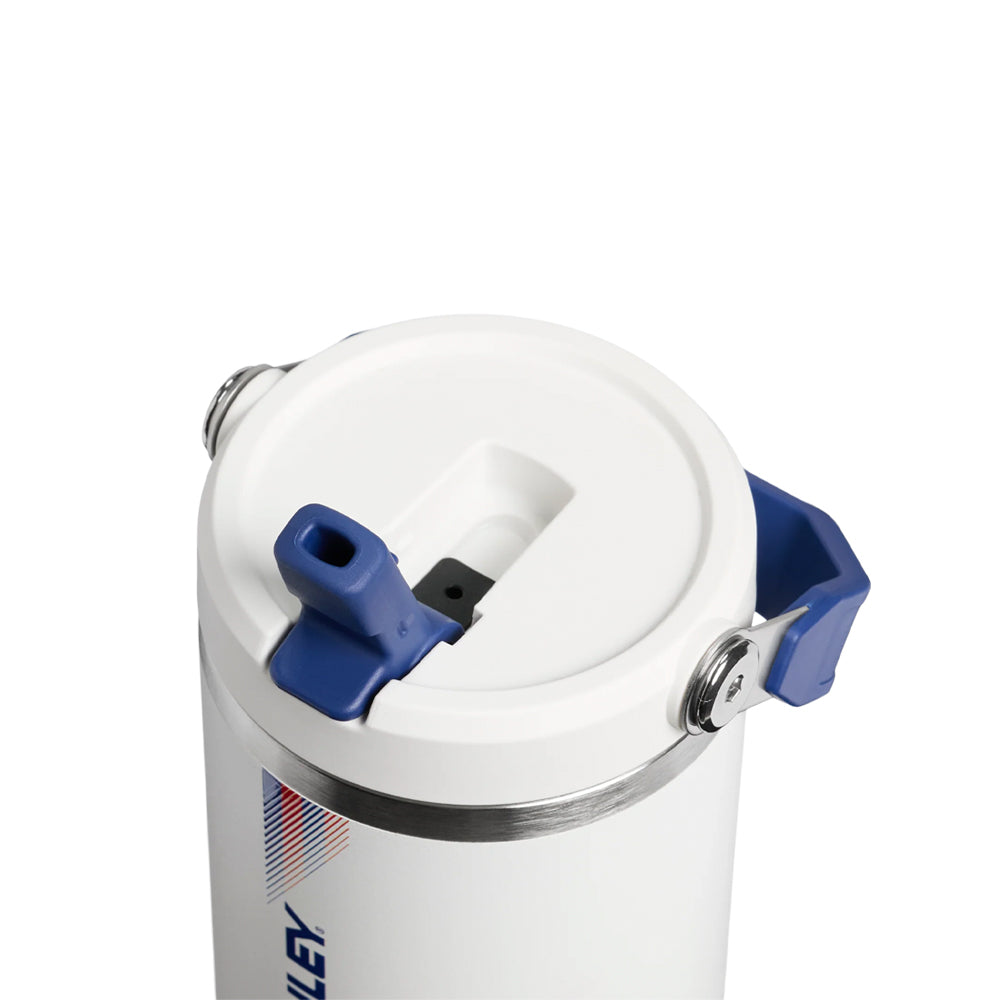 08311PT TERMO ICEFLOW FLIP STRAW 30oz HEAT WAVE COUNTRY TEAM WHITE DARK BLUE MARCA STANLEY