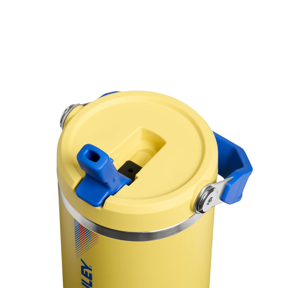 08313PT TERMO ICEFLOW FLIP STRAW 30oz HEAT WAVE COUNTRY TEAM YELLOW GREEN MARCA STANLEY