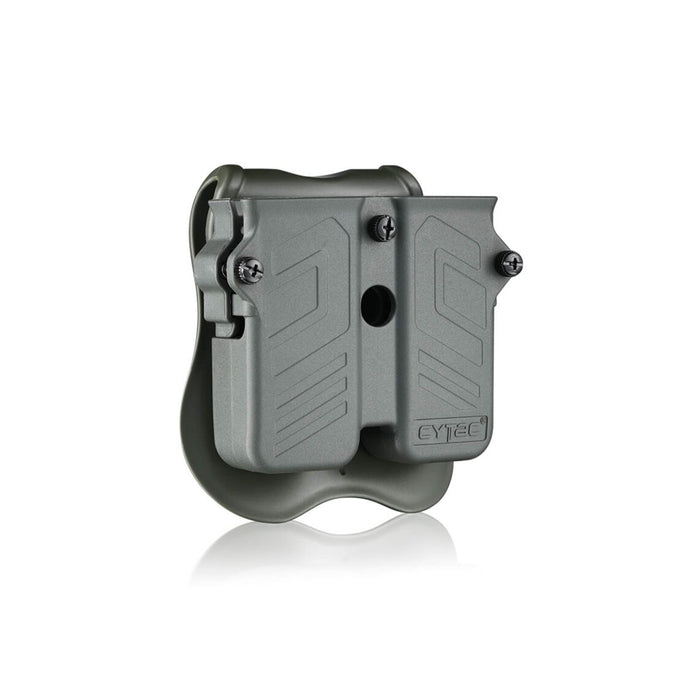 1-M1MPU01 PORTA CARGADOR UNIVERSAL DOUBLE M-POUCH VERDE MARCA CYTAC