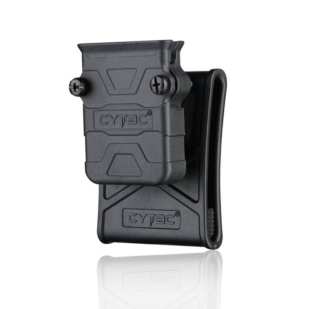 1-M1UUC10 PORTA CARGADOR SENCILLO UNIVERSAL DE POLIMERO PARA 9MM .40 Y .45  ARMA COMPACTA MARCA CYTAC