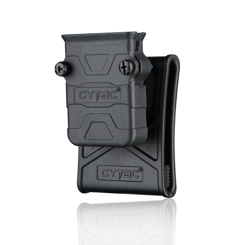 1-M1UUC10 PORTA CARGADOR SENCILLO UNIVERSAL DE POLIMERO PARA 9MM .40 Y .45  ARMA COMPACTA MARCA CYTAC
