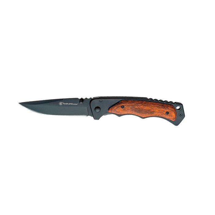 1136969 NAVAJA CON MANGO DE MADERA MARCA SMITH&WESSON