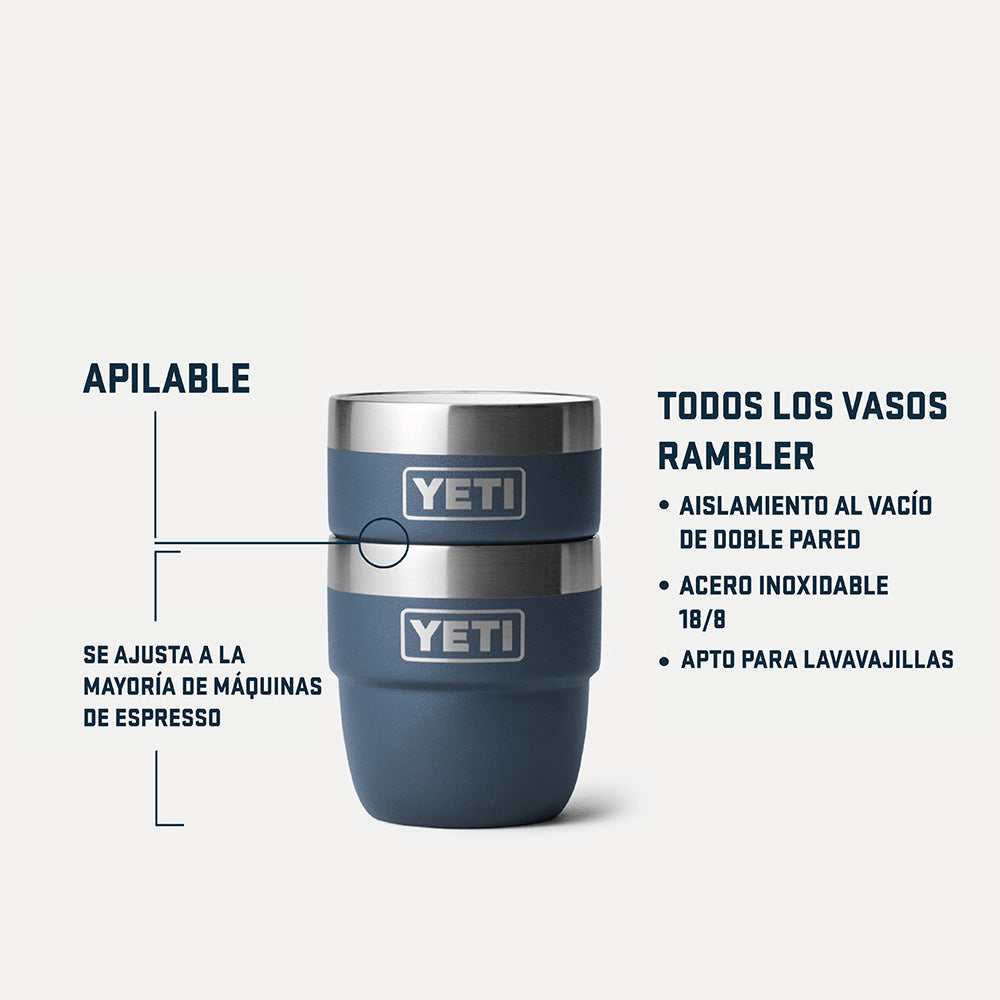 21071502981 TAZA RAMBLER 4oz STACKABLE 2 PIEZAS TROPICAL PINK MARCA YETI