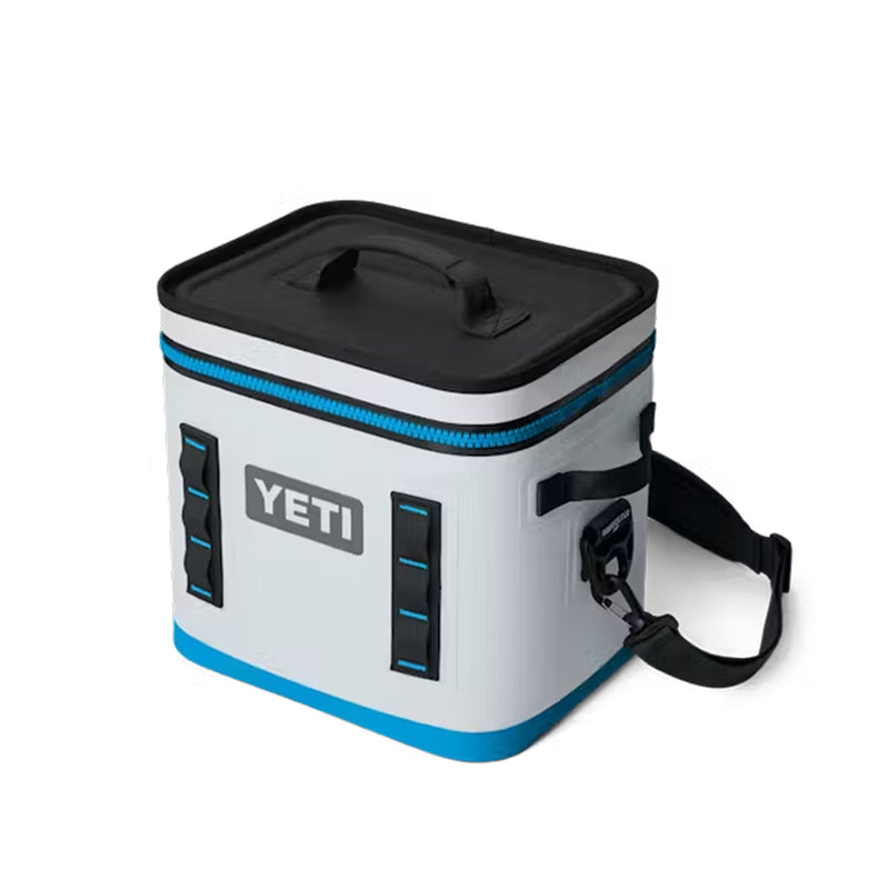 18060131933 HIELERA SUAVE HOPPER FLIP 12 FOG GRAY/AZUL MARCA YETI