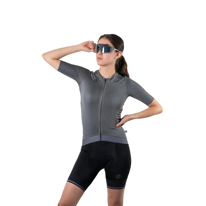 JVUGO-U-XXG-C20 JERSEY VELO CORE UNISEX GRIS OXFORD MARCA GEOVANNY T. XXG