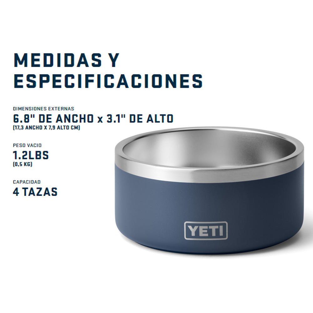 21071504138 PLATO PARA PERRO BOOMER 4 BLANCO MARCA YETI