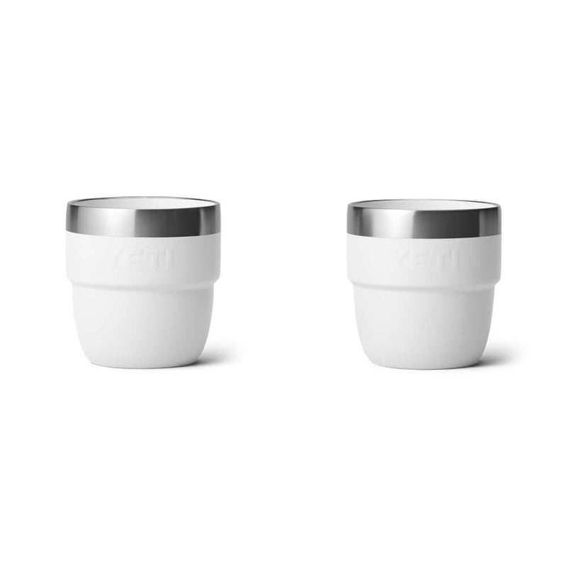21071504002 TAZA RAMBLER 4oz STACKABLE 2 PIEZAS  BLANCO MARCA YETI