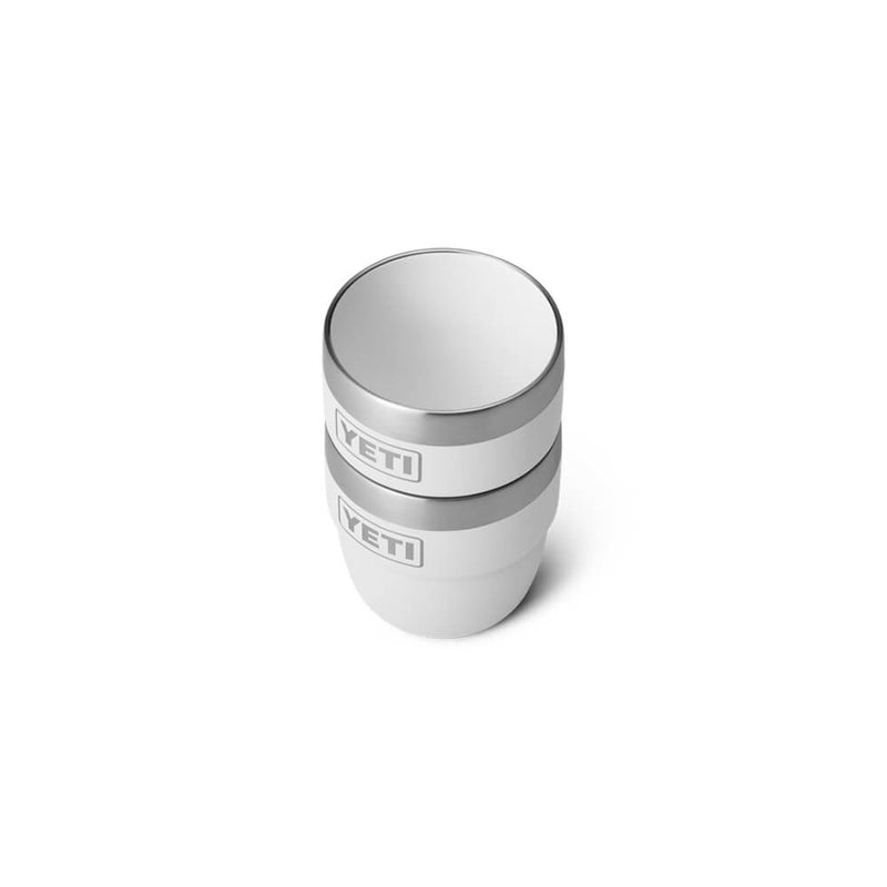 21071504002 TAZA RAMBLER 4oz STACKABLE 2 PIEZAS  BLANCO MARCA YETI