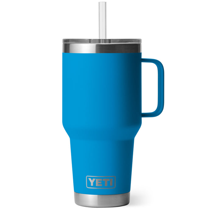 21071501895 TERMO RAMBLER 35oz STRAW MUG BIG WAVE BLUE MARCA YETI