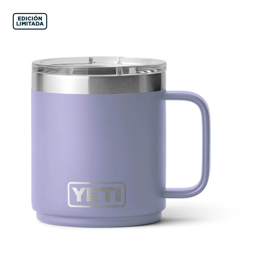 YETI Rambler - Taza apilable de acero inoxidable con tapa MagSlider, 10  onzas, color lila cósmico