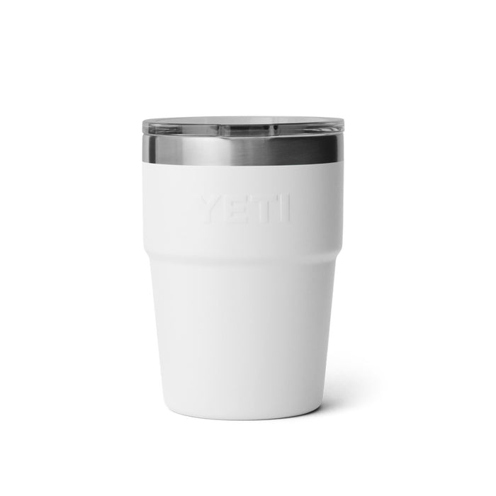 21071502848 TERMO RAMBLER 16oz STACKABLE CUP TAPA MAGNETICA BLANCO MARCA YETI