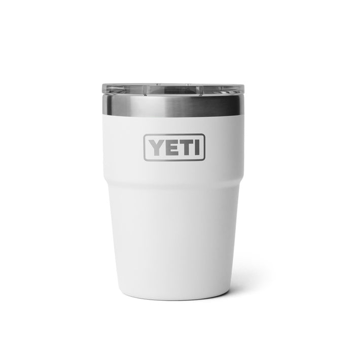 21071502848 TERMO RAMBLER 16oz STACKABLE CUP TAPA MAGNETICA BLANCO MARCA YETI