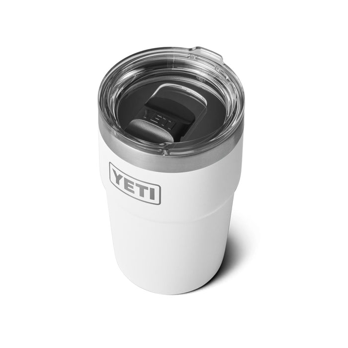 21071502848 TERMO RAMBLER 16oz STACKABLE CUP TAPA MAGNETICA BLANCO MARCA YETI