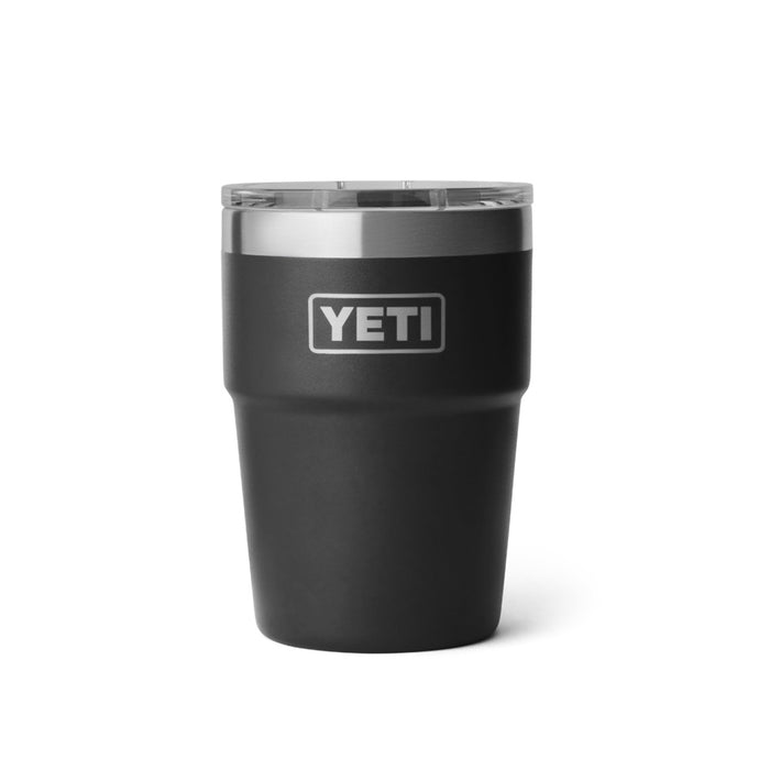 21071502851 TERMO RAMBLER 16oz STACKABLE CUP TAPA MAGNETICA NEGRO MARCA YETI