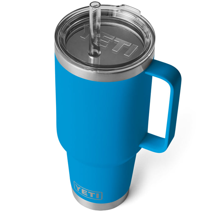 21071502896 TERMO RAMBLER 42oz STRAW MUG BIG WAVE BLUE MARCA YETI