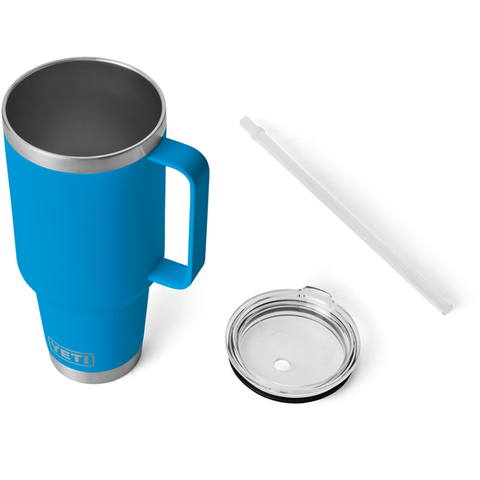 21071502896 TERMO RAMBLER 42oz STRAW MUG BIG WAVE BLUE MARCA YETI