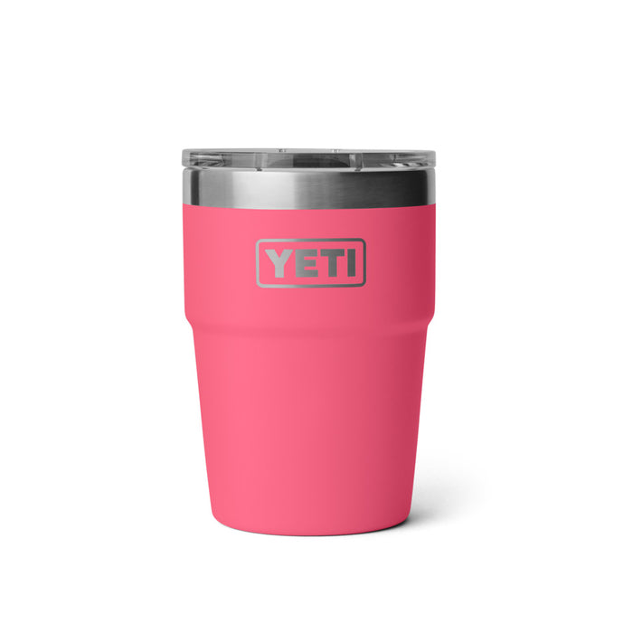 21071503025 TERMO RAMBLER 16oz STACKABLE CUP TAPA MAGNETICA TROPICAL PINK MARCA YETI