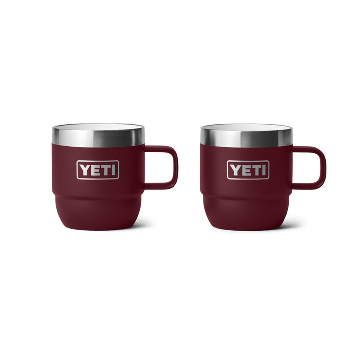 21071503220 TAZA RAMBLER 6oz STACKABLE 2 PIEZAS WILD VINE RED MARCA YETI