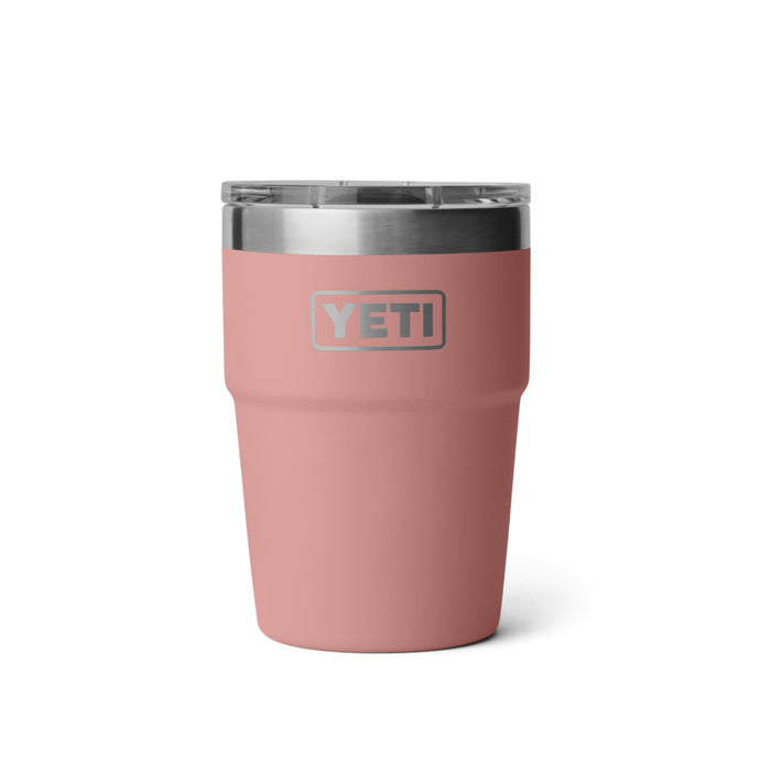 21071503359 TERMO RAMBLER 16oz STACKABLE CUP TAPA MAGNETICA SANDSTONE PINK MARCA YETI