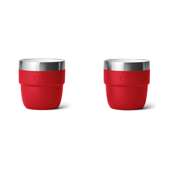 21071504004 TAZA RAMBLER 4oz STACKABLE 2 PIEZAS RESCUE RED MARCA YETI