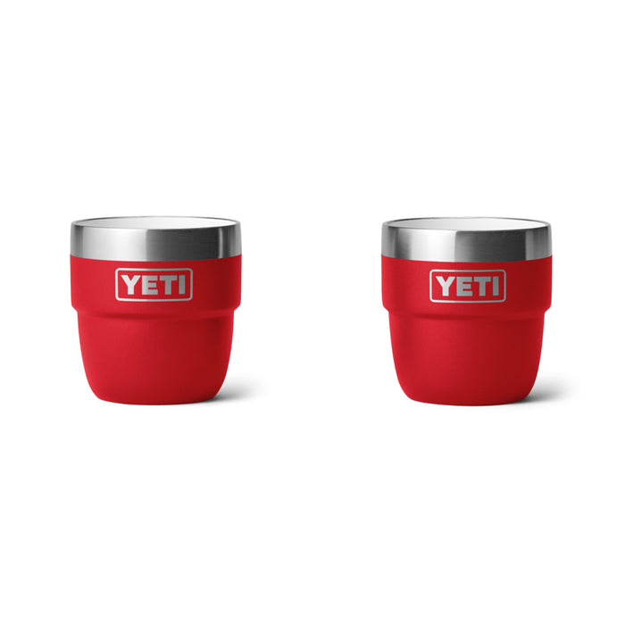 21071504004 TAZA RAMBLER 4oz STACKABLE 2 PIEZAS RESCUE RED MARCA YETI