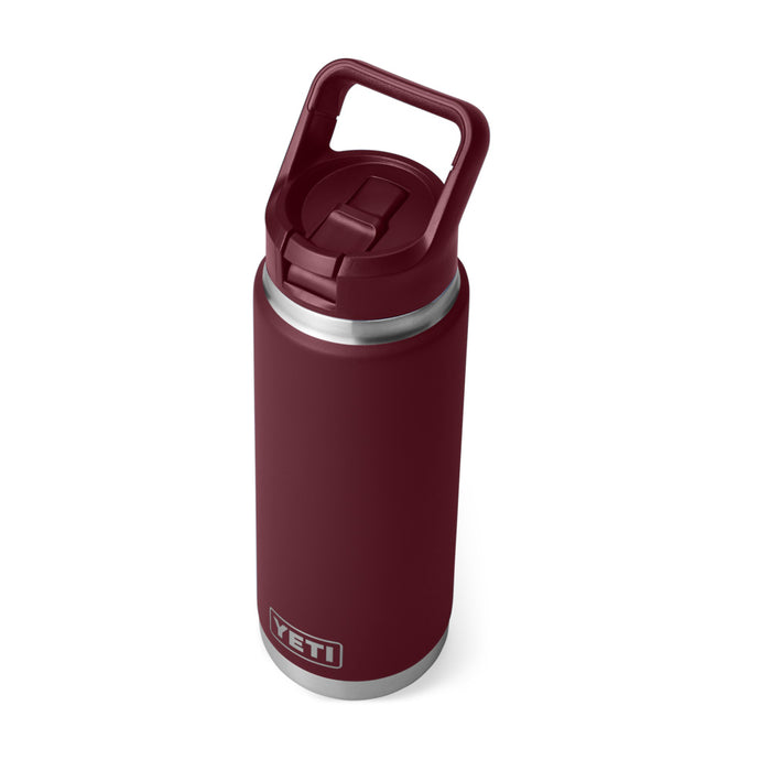 21071504176 TERMO RAMBLER 26oz STRAW BOTTLE COLOR MATCHED WILD VINE RED MARCA YETI