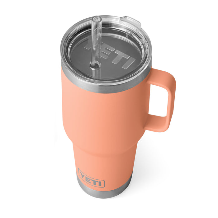 21071505467 TERMO RAMBLER 35oz STRAW MUG PEACH MARCA YETI