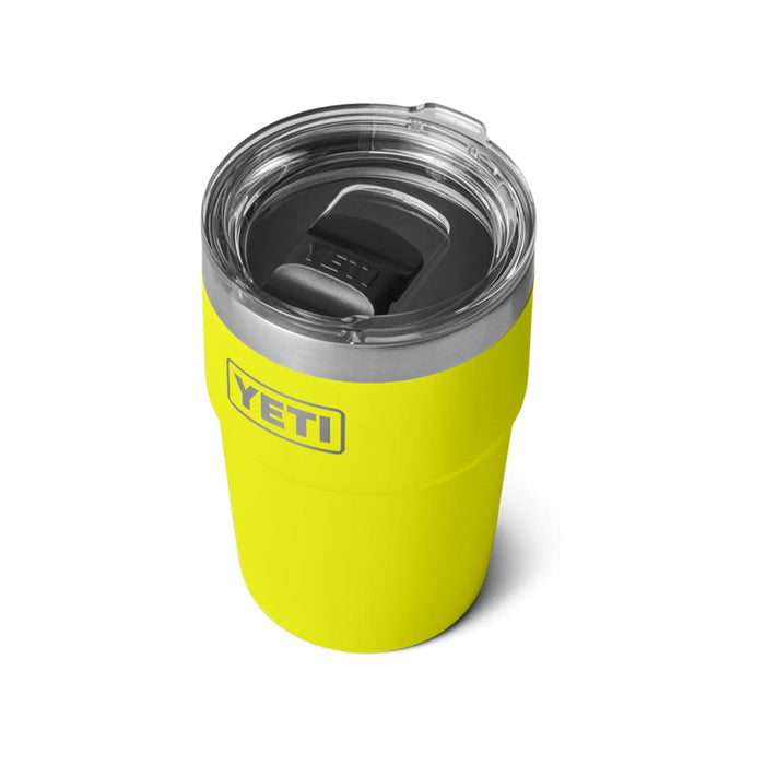 21071504707 TERMO RAMBLER 16oz STACKABLE CUP TAPA MAGNETICA FIREFLY YELLOW MARCA YETI