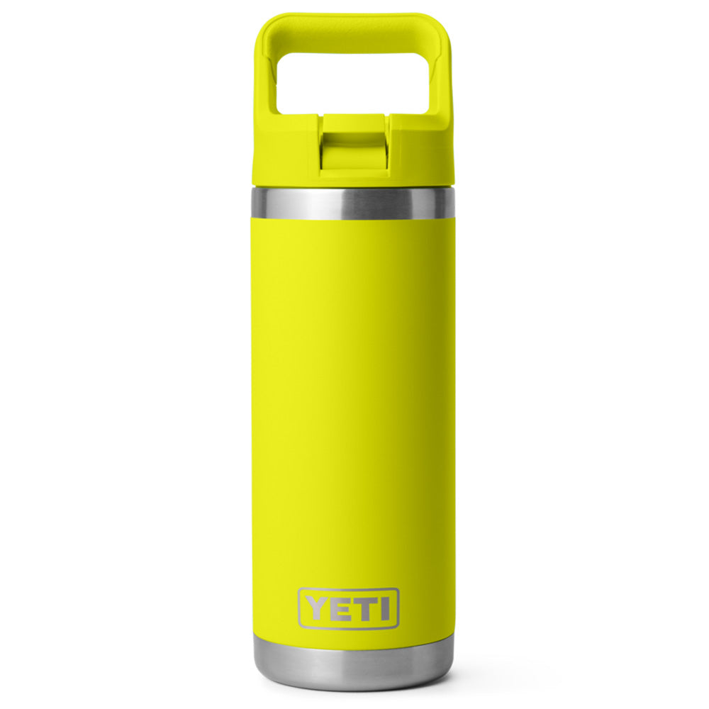 21071504709 TERMO RAMBLER 18oz BOTTLE STRAW CAP COLOR MATCHED FIREFLY YELLOW MARCA YETI