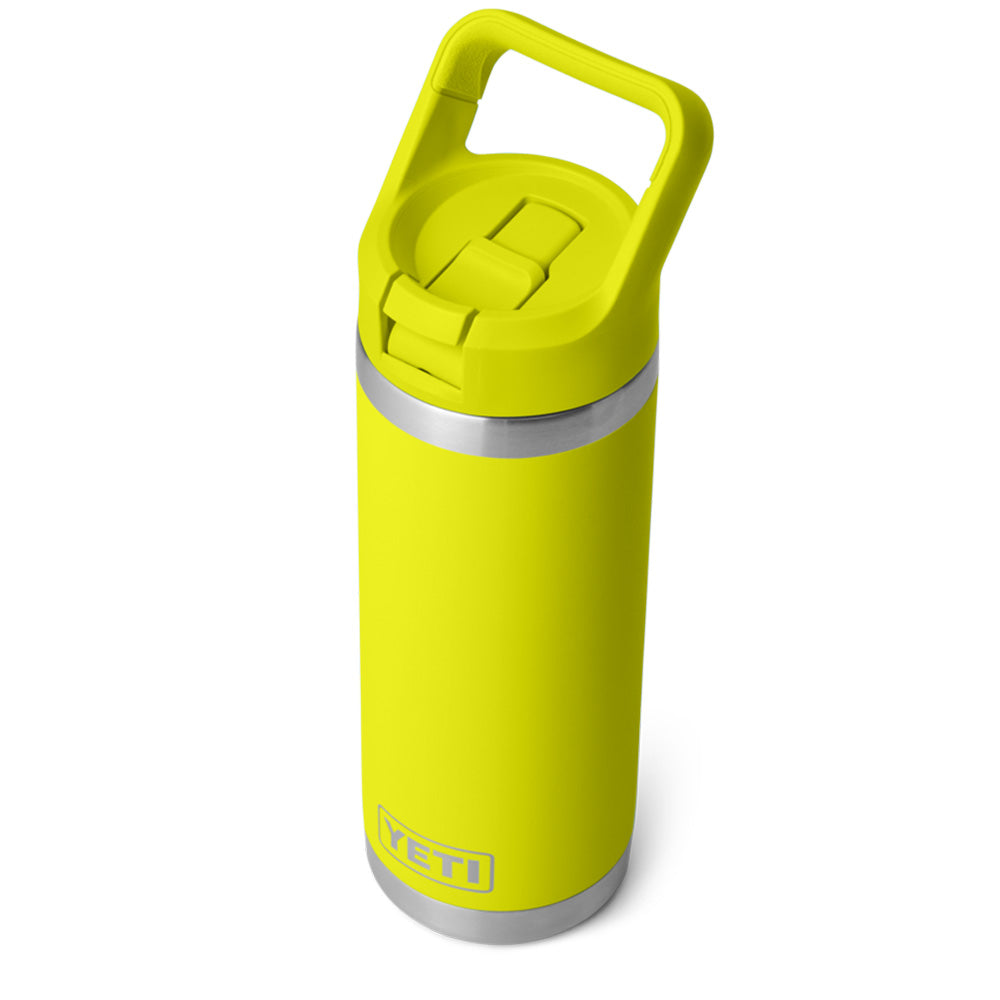 21071504709 TERMO RAMBLER 18oz BOTTLE STRAW CAP COLOR MATCHED FIREFLY YELLOW MARCA YETI