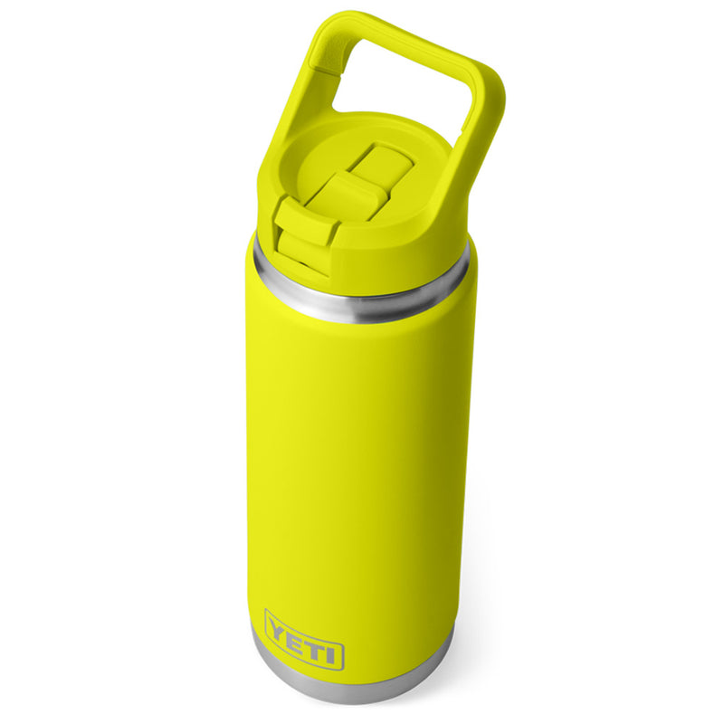 21071504718 TERMO RAMBLER 26oz STRAW BOTTLE COLOR MATCHED FIREFLY YELLOW MARCA YETI