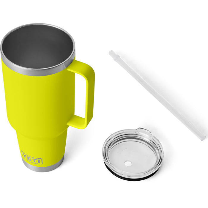 21071504728 TERMO RAMBLER 42oz STRAW MUG FIREFLY YELLOW MARCA YETI