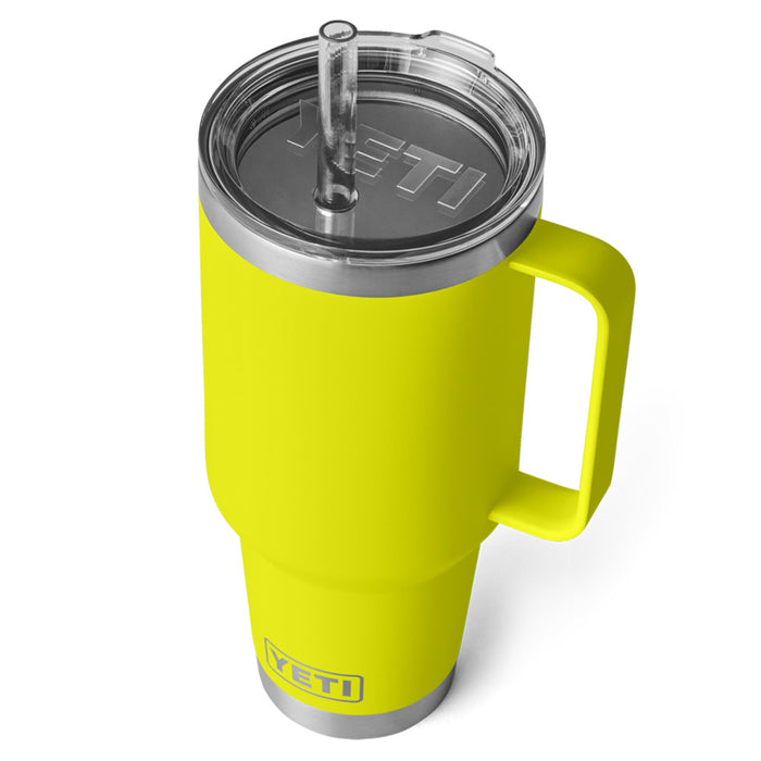 21071504728 TERMO RAMBLER 42oz STRAW MUG FIREFLY YELLOW MARCA YETI