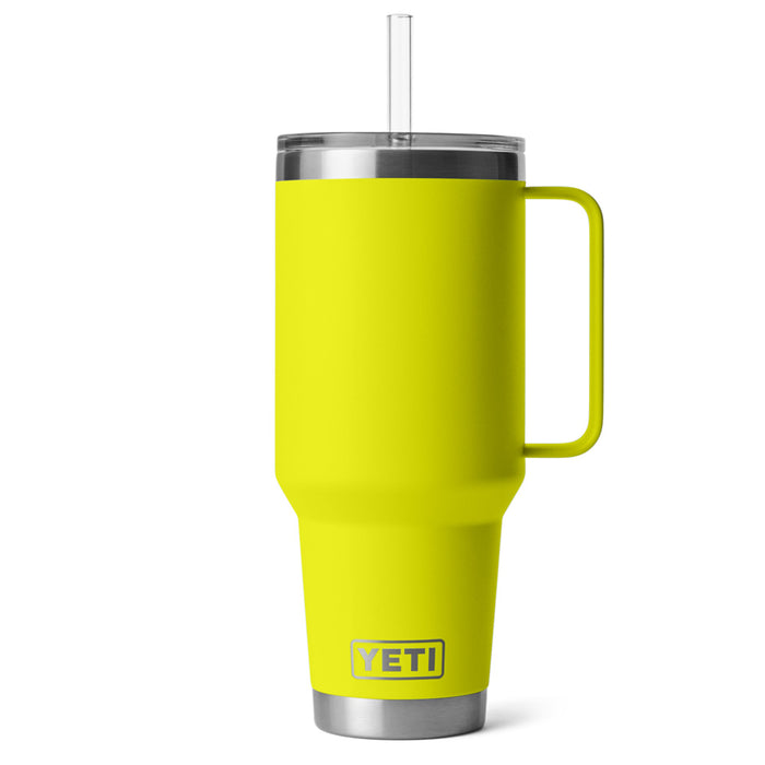 21071504728 TERMO RAMBLER 42oz STRAW MUG FIREFLY YELLOW MARCA YETI