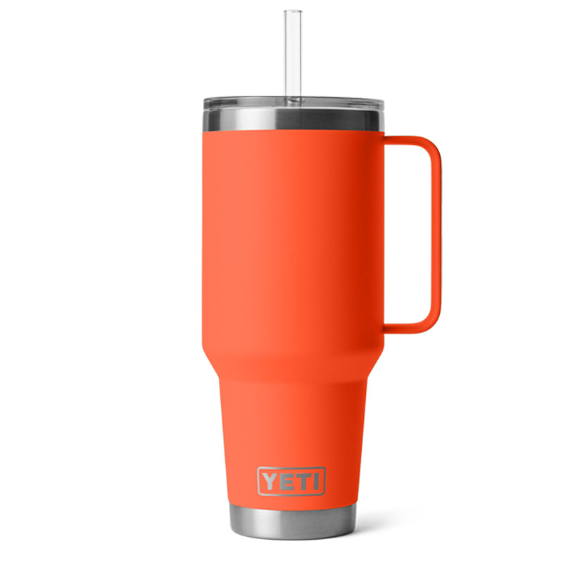 21071504862 TERMO RAMBLER 42oz STRAW MUG PAPAYA MARCA YETI