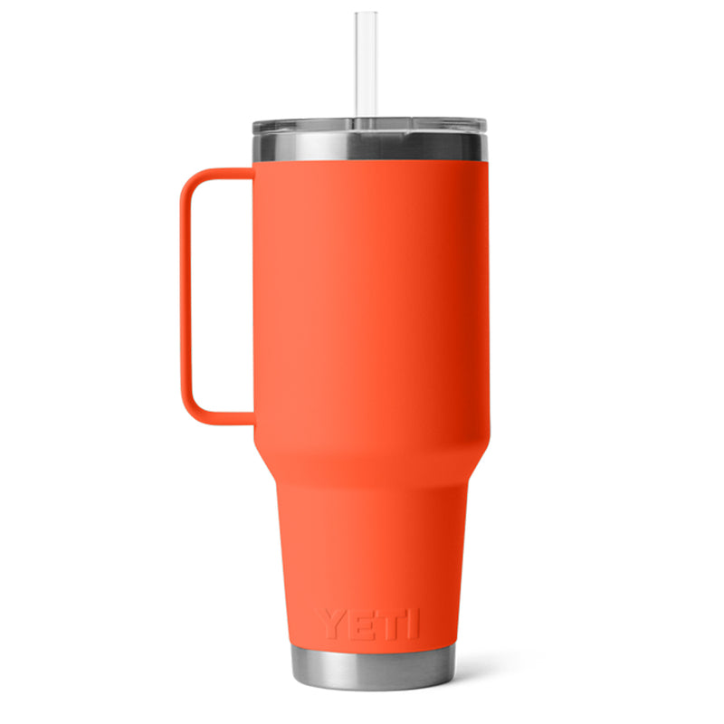 21071504862 TERMO RAMBLER 42oz STRAW MUG PAPAYA MARCA YETI