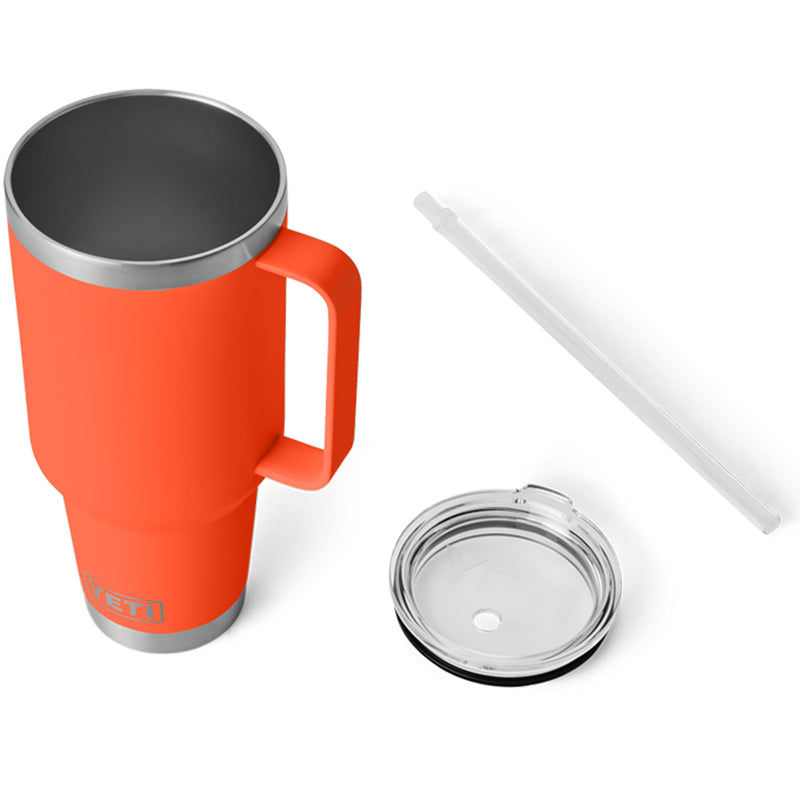 21071504862 TERMO RAMBLER 42oz STRAW MUG PAPAYA MARCA YETI