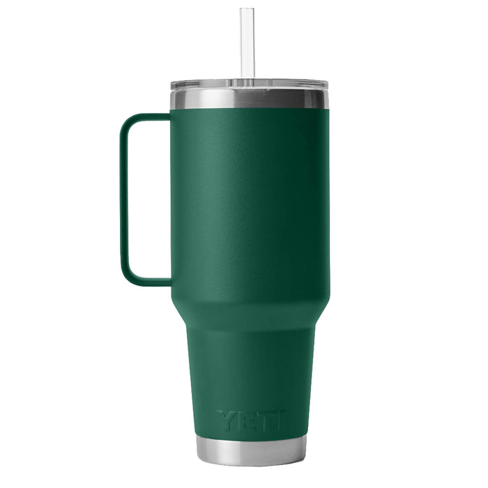 21071504924 TERMO RAMBLER 42oz STRAW MUG BLACK FOREST GREEN MARCA YETI