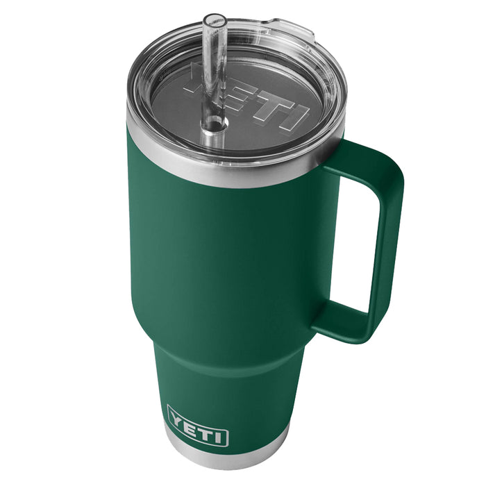 21071504924 TERMO RAMBLER 42oz STRAW MUG BLACK FOREST GREEN MARCA YETI