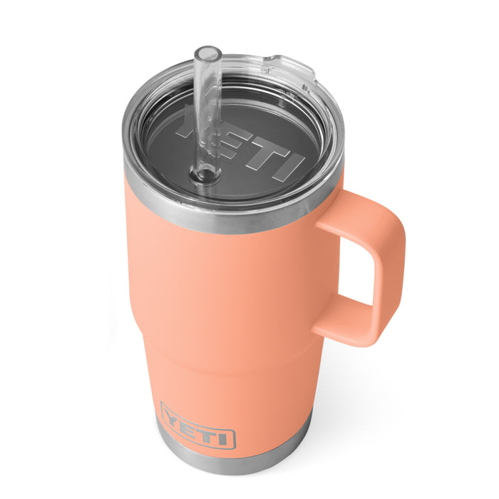 21071505353 TERMO RAMBLER 25oz STRAW MUG PEACH MARCA YETI