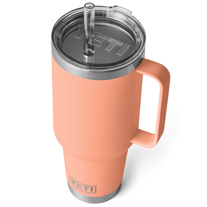 21071505354 TERMO RAMBLER 42oz STRAW MUG PEACH MARCA YETI