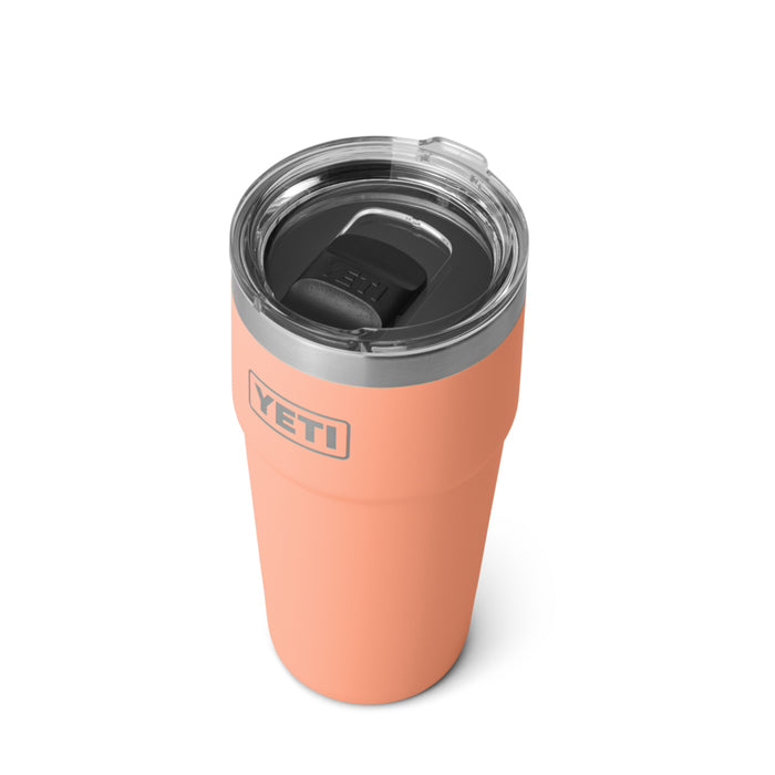 21071505464 TERMO RAMBLER 20oz STACKABLE CUP TAPA MAGNETICA PEACH MARCA YETI