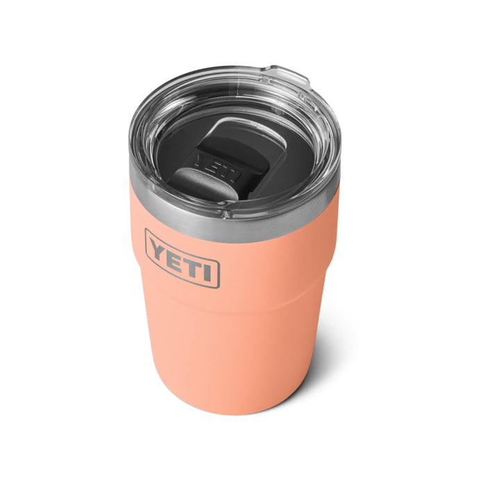 21071505465 TERMO RAMBLER 16oz STACKABLE CUP TAPA MAGNETICA PEACH MARCA YETI