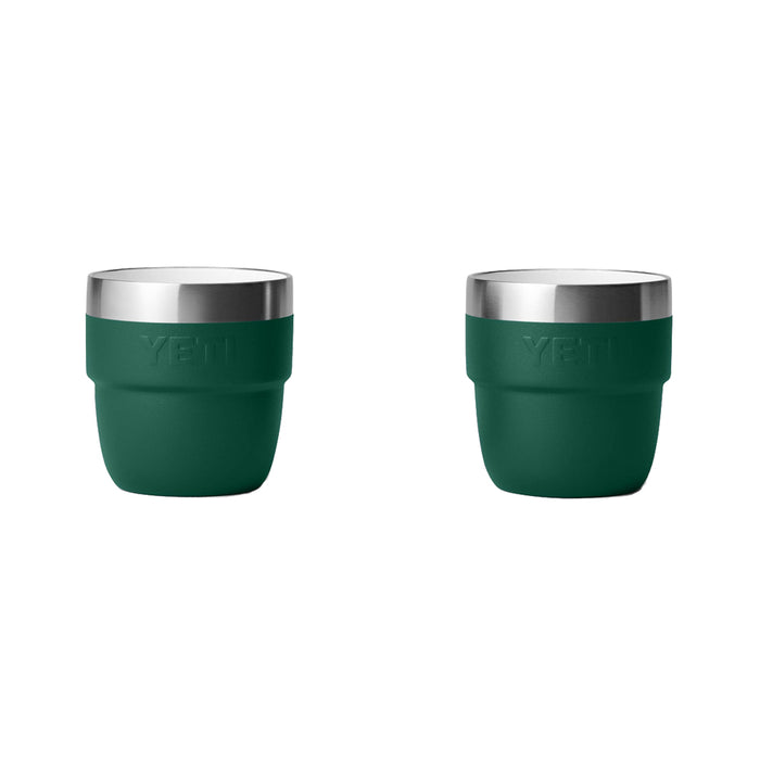 21071505845 TAZA RAMBLER 4oz STACKABLE 2 PIEZAS BLACK FOREST GREEN MARCA YETI